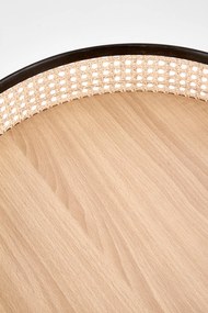 Okrągły stolik pomocniczy z rattanowym blatem Lanipa
