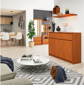 Komoda AKORD K140 Olcha 138 cm 3 drzwi 3 szuflady kolor Olcha mat 6 półek 138x40x99 cm