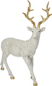 Figurka Deer White 40x12x45 cm gold