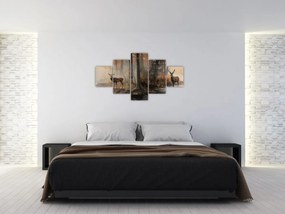 Obraz - Obraz dzikiej przyrody w stylu vintage (125x70 cm)