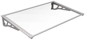 Zadaszenie KEPLER  z aluminium - 120*90*22cm - Srebrne