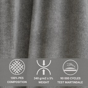 Szary rozkładany/ze schowkiem narożnik z tkaniny szenilowej (lewostronny/z szezlongiem) Maze – Maison de Rêve