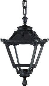 Lampa sufitowa INDURA MINI 4 w stylu klasycznym - wys. 74 cm - E27 42W - ?ywica - IP55 - czarna