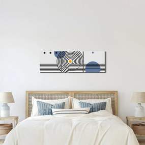 Obraz - Minimalistyczna abstrakcja N⁰1 (z zegarem) (90x30 cm)