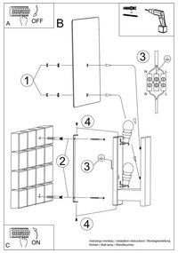 Kinkiet w naturalnym kolorze Parola – Sollux