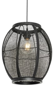 Orientalna lampa wisząca czarna 35 cm - Rob