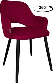Krzesło Milano tkanina Welur noga metalowa : Kolor nogi - Czarna stożek, Kolor tkaniny - VELVET - MG31, Typ siedziska - Siedzisko obrotowe 360°