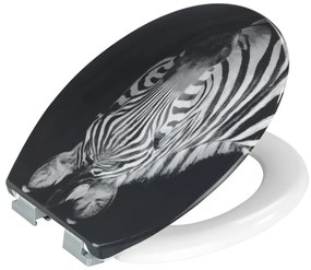 Deska sedesowa wolnoopadająca 37,5 x 45 cm Zebra – Allstar