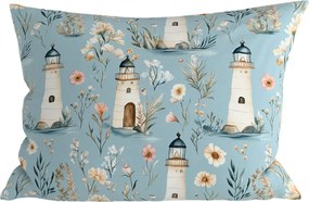 Poszewka na poduszkę z polibawełny LIGHTHOUSE POLY 50x70 cm, niebieska