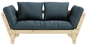 Sofa rozkładana z niebieskozielonym pokryciem Karup Design Beat Natural