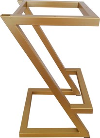 Hoker ZETA krzesło barowe tkanina Welur podstawa metalowa LOFT : Kolor Stelaża - Złoty, Kolor tkaniny - VELVET - BL06