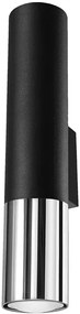 Czarno-chromowany kinkiet tuba D1-L69