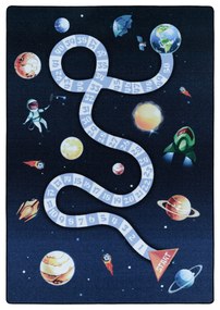 Dywan dziecięcy Play Kosmos granatowy antypoślizgowy do prania 160 cm x 230 cm