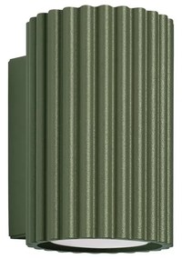 Kinkiet KARBON 10 zielony oliwkowy ryflowany SOLLUX  LIGHTING