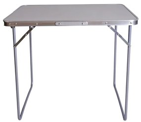 Jasnoszary aluminiowy zestaw mebli ogrodowych dla 4 osób – Rojaplast