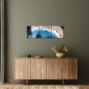Obraz plaży Nusa Penida, Indonezja (z zegarem) (90x30 cm)