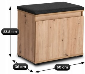 Nowoczesna szafka na buty z siedziskiem 60 cm F2-R49