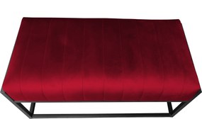Ławka KAYA tkanina Welur loft ławka metal : Kolor Stelaża - Czarny , Kolor tkaniny - VELVET - MG31, Typ tkaniny - Velvet