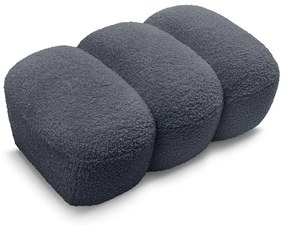Ciemnoszary podnóżek z materiału bouclé Hippolyte – Bobochic Paris