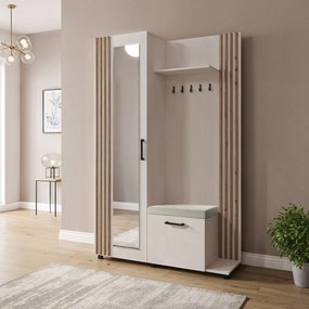 Masseno Garderoba ARMADIO 137/207/42 cm do Przedpokoju Nowoczesna Kaszmir