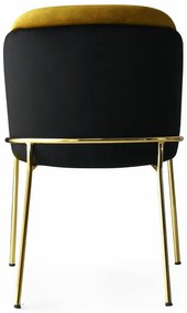 Zestaw krzeseł do jadalni Dore Gold and Gold, 4 szt., 4 szt.