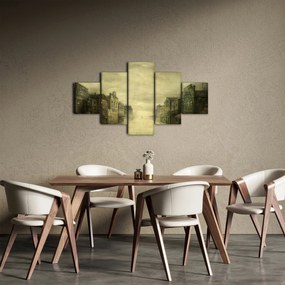 Obraz westernowego miasteczka (125x70 cm)