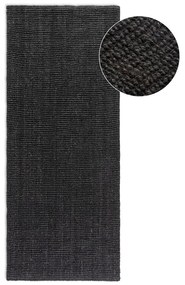 Czarny chodnik z juty 80x200 cm Bouclé – Hanse Home