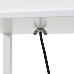 HOMCOM Lampa podłogowa z półkami biała E27 do salonu i sypialni nowoczesny design | Aosom PL