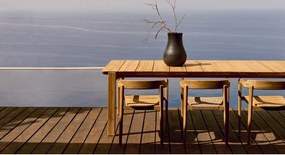 Stół ogrodowy z litego drewna tekowego 102x220 cm Icaro – Kave Home