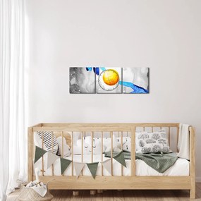 Obraz - Połączenie (z zegarem) (90x30 cm)