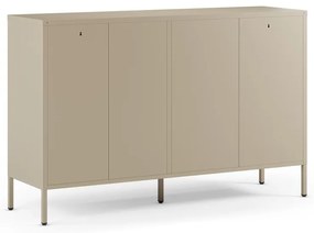 Kremowa metalowa komoda 140x90x40 cm Fayna – Marckeric