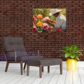 Obraz na szkle - Ogrodnik (70x50 cm)