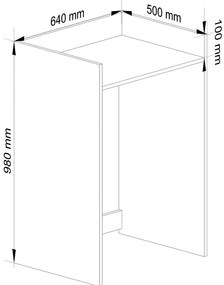 Minimalistyczna szafka nad pralkę dąb sonoma H2-R09