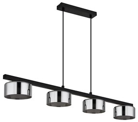 Globo 16055-4HS - LED Żyrandol na lince HIGGINS 4xGX53/6W/230V dymny/czarny