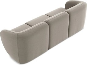 Jasnobrązowa aksamitna sofa 244 cm Lani – Makamii