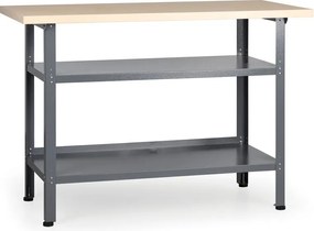 Stół warsztatowy G1, 840 x 1200 x 600 mm, 2 półki