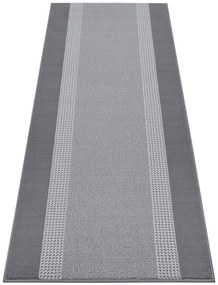 Dywan nowoczesny Basic jasny szary chodnik 80 cm x 250 cm