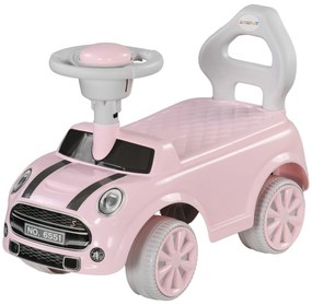 AIYAPLAY Autko Ruchome dla Dzieci, Zabezpieczenie przed Przechyleniem, Klakson, Antypoślizgowe Siedzisko, Materiał Plastikowy, Różowy