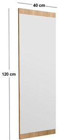 Lustro Azus Natural 40 x 120 cm
