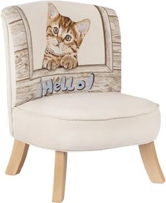 Żakardowy fotel dziecięcy Somebunny Kotek