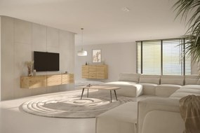 Szafka RTV GABI 160cm dąb artisan wisząca KOCOT MEBLE