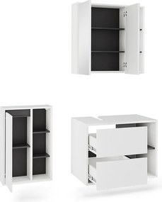 Zestaw mebli łazienkowych biały/szary 80x46x60 viola