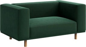 Ciemnozielony aksamitny fotel Kukumo – Ame Yens