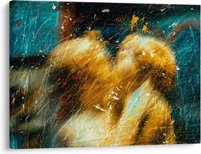 Obraz - Całujące się anioły (70x50 cm)