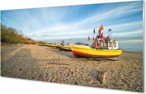 Panel szklany do Kuchni Łodzie na Plaży w Gdańsku