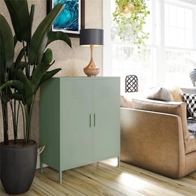 Zielona metalowa szafka 40x102x80 cm Mission District – Støraa