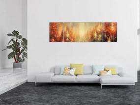Obraz - Malowanie lasów (170x50 cm)