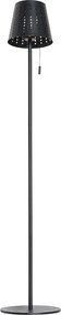 Lampa podłogowa zewnętrzna czarna z LED 3-stopniowy ściemniacz na solar - Ferre