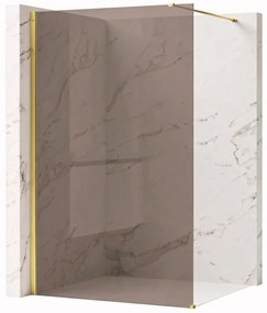 Kabina prysznicowa Walk-In Rea Flexi Brown / Gold 90