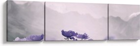 Obraz - Fioletowe kwiaty w górach (170x50 cm)